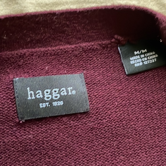 Haggar Maroon Cardigan - Picture 2 of 2